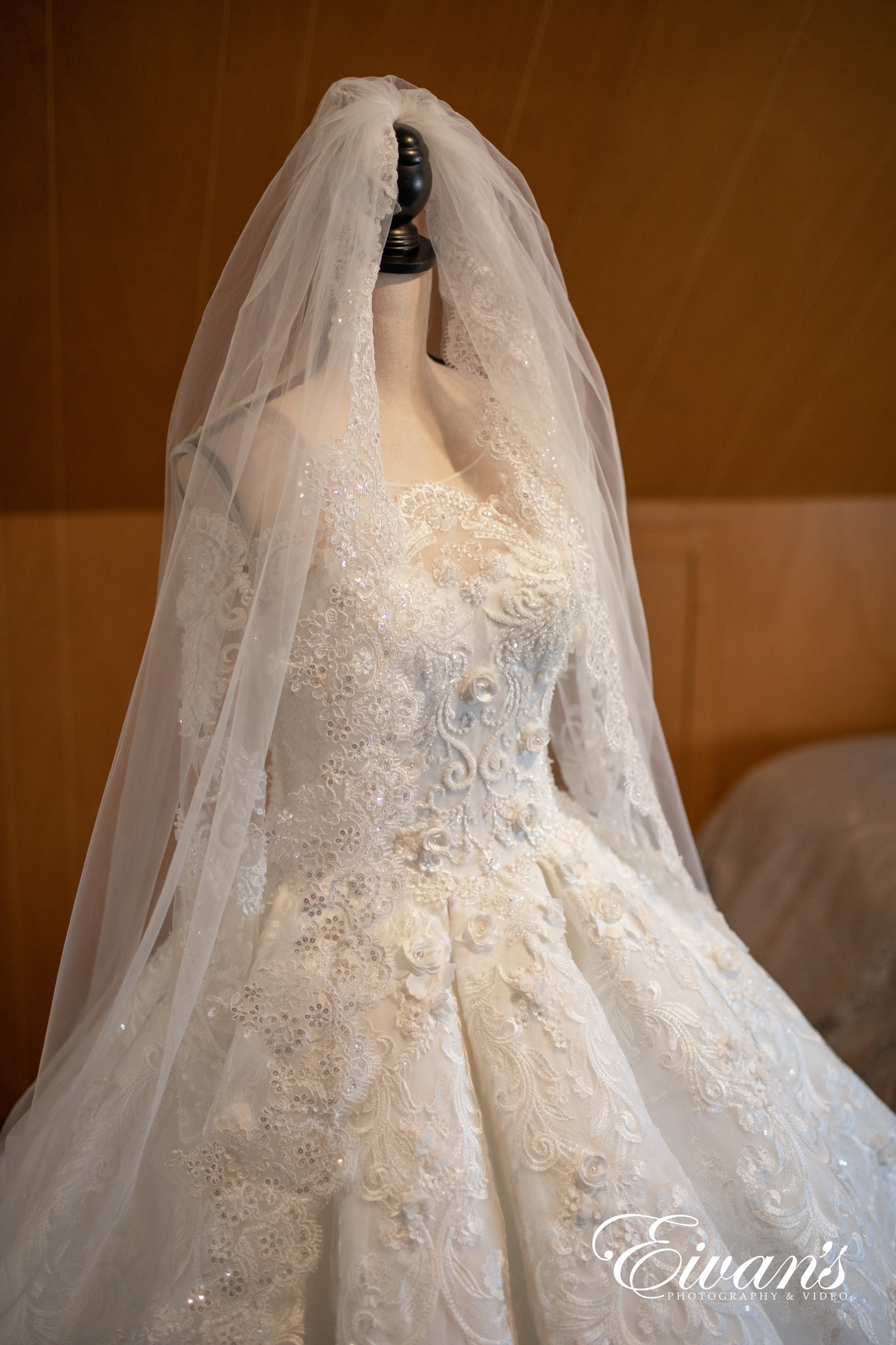 Muslim bride girl wears wedding dress Royalty Free Vector