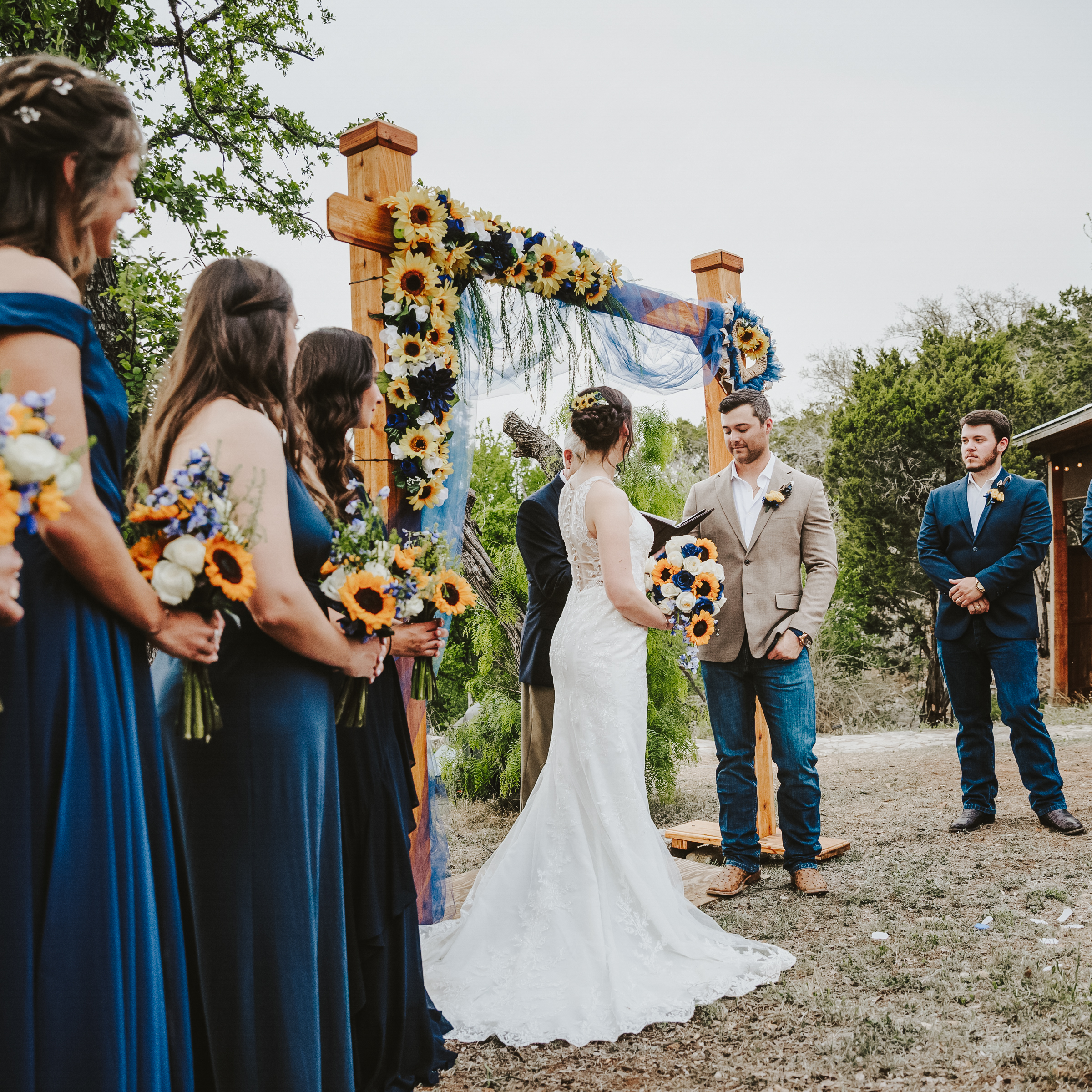 sunflower wedding bridesmaid dresses